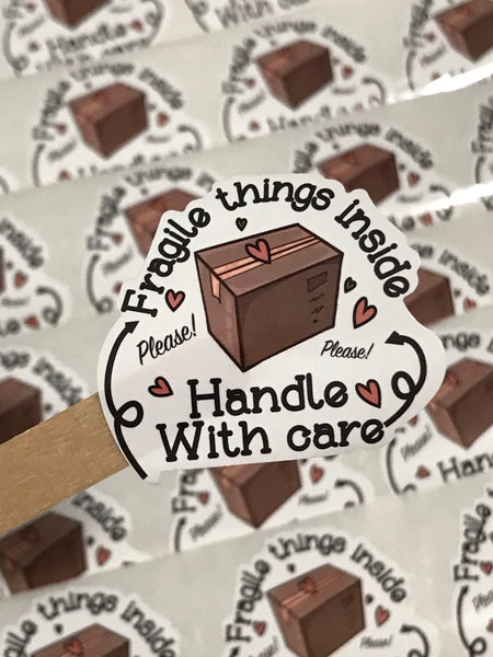 Fragile Handle With Care Stickers - 25 pack