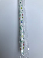 Christmas Lights on White Reusable Straw