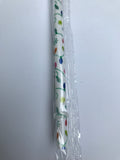 Christmas Lights on White Reusable Straw