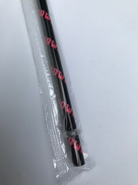 Pink Howdy on Black Reusable Straw