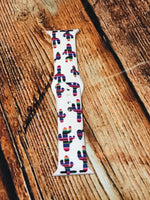 Serape Cactus on White Background Watch Band