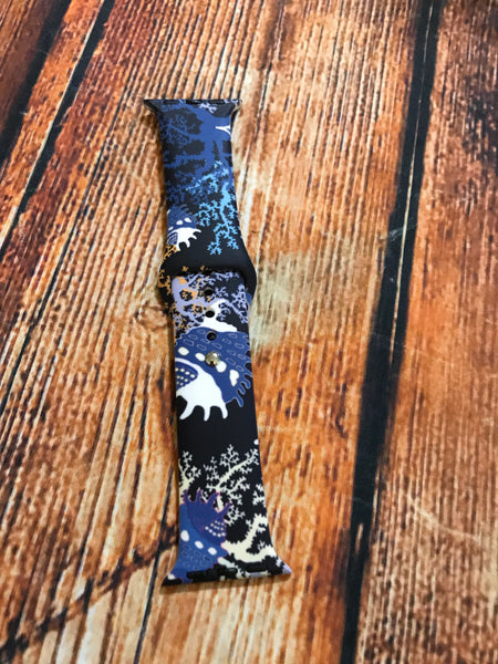 Blue, White & Gray Teal Watch Band