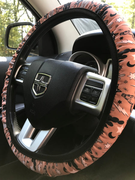 Brown Lightning Steering Wheel Cover